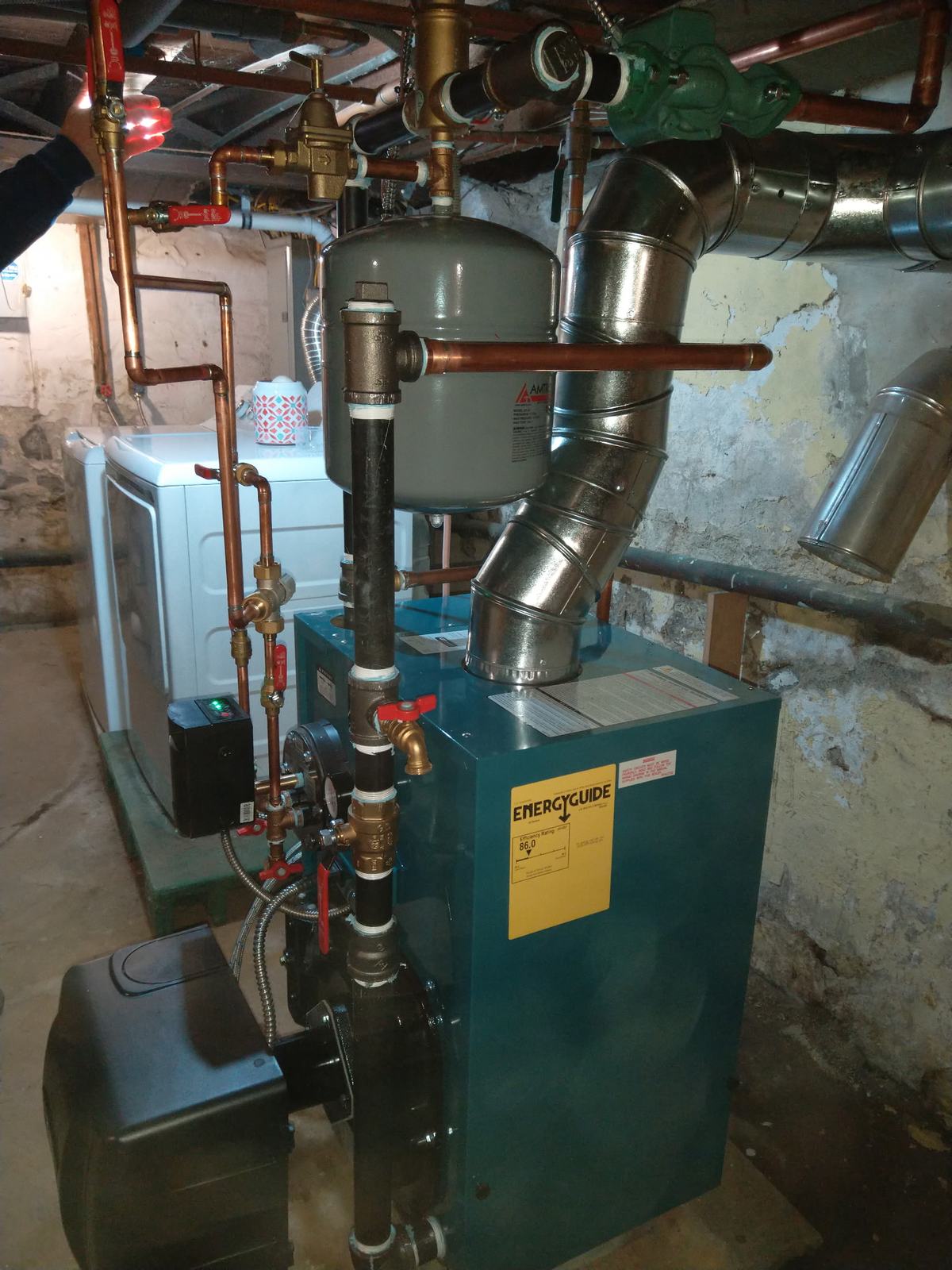 Oil boiler replacement by JBrick Heating and Cooling in Bucks County PA