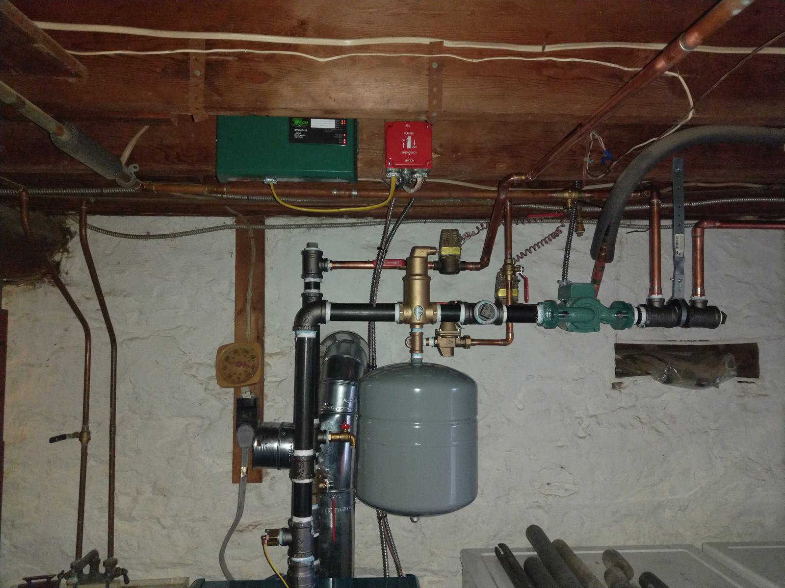 Zone control and copper piping on an oil boiler installed by JBrick